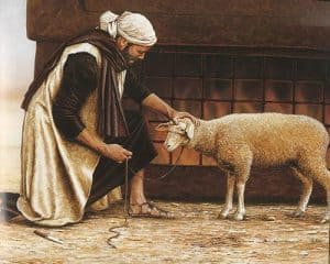 the Passover lamb was sacrificed between the settings